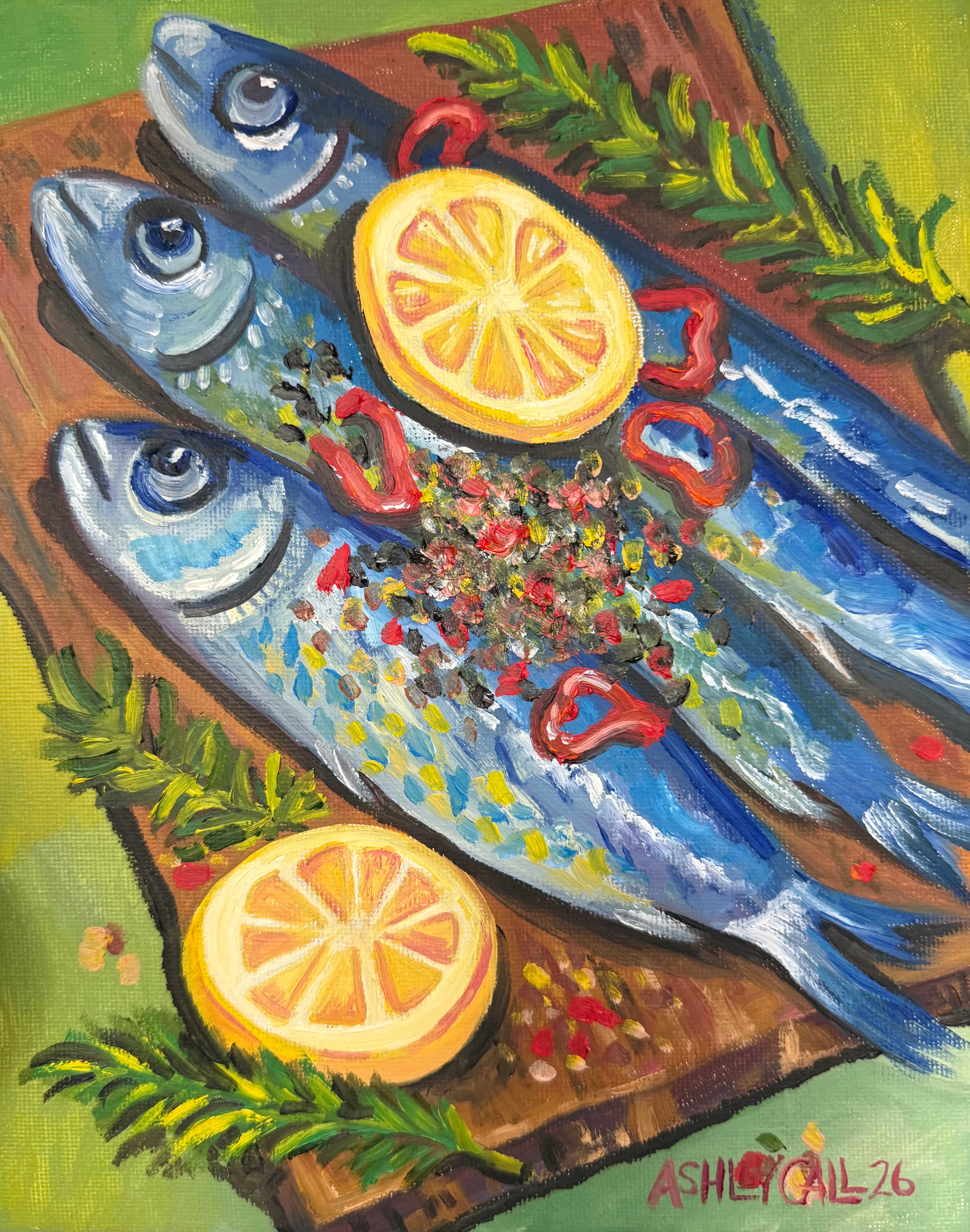 Catch of the Day - 8x10 Original Painting