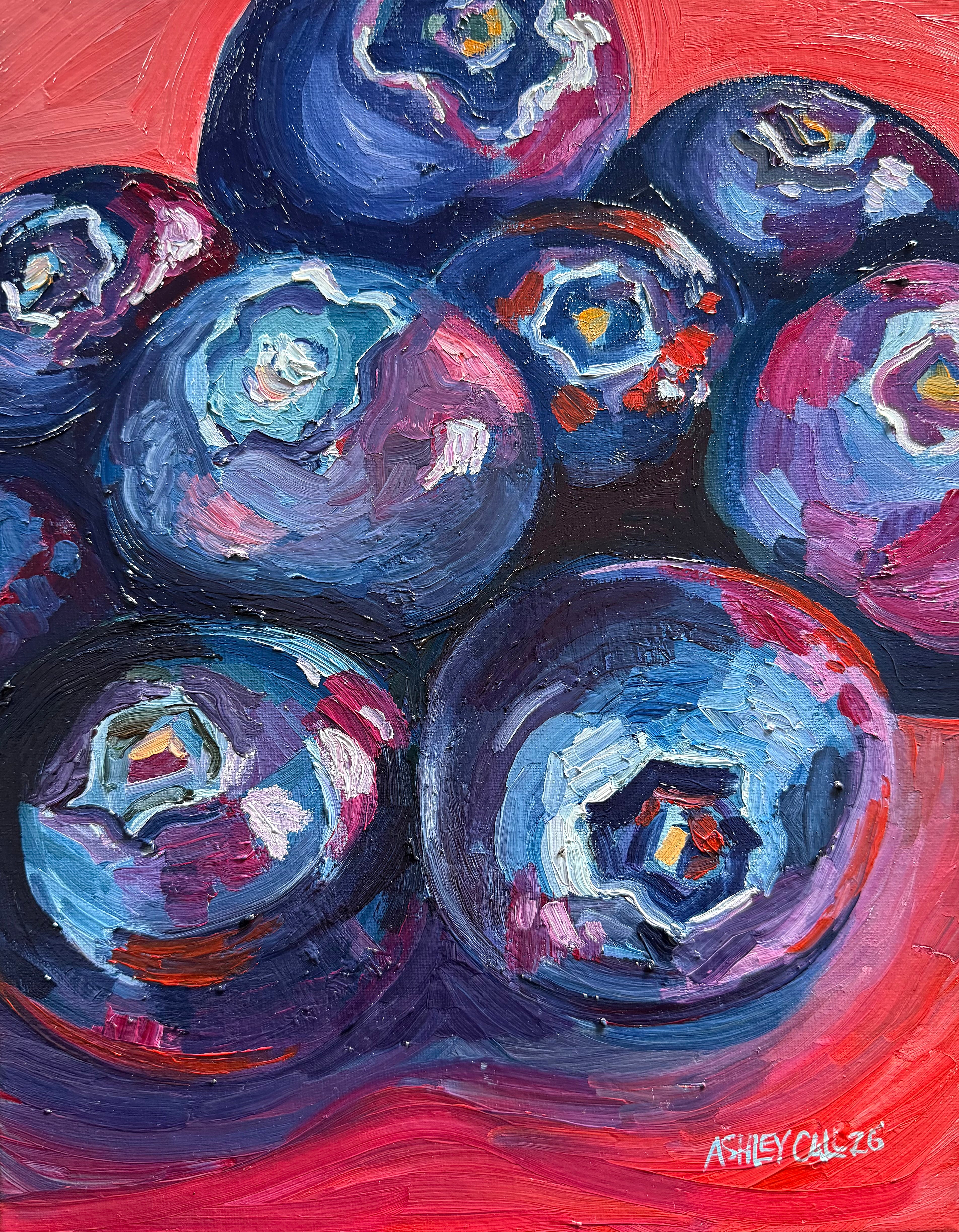 Blue Sweet Heat - 11x14 Oil on Canvas