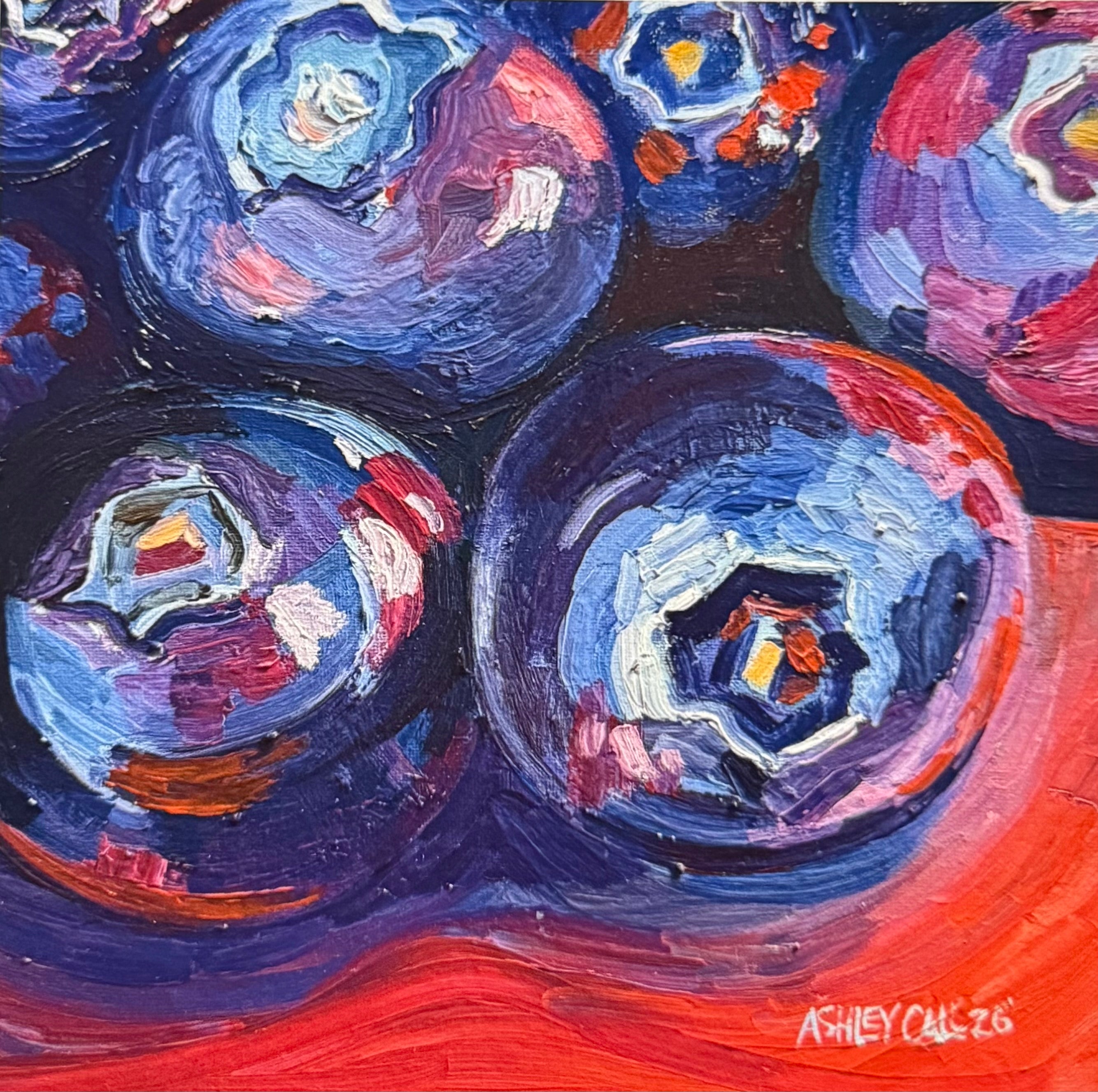 Blue Sweet Heat Tiny - 4x4 Giclée Print