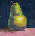 Figure of a Pear - 6x6 Original Painting